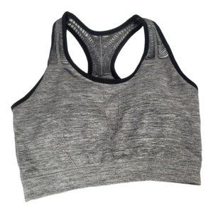 Xersion Women’s Heather Gray Sports Bra M Athletic Cut Out Straps